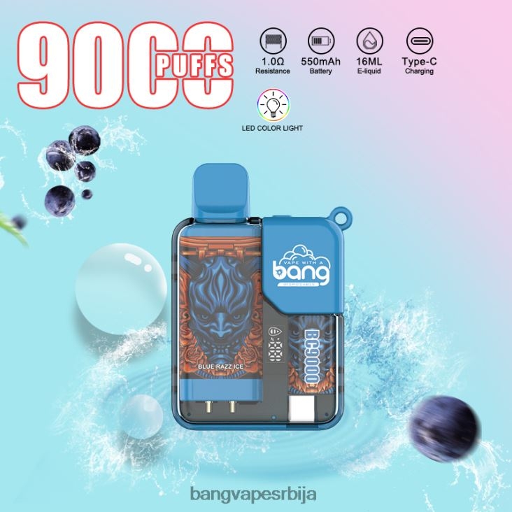 Bang Vape Box BC9000 напуњено 16 мл 2V40JV6 за једнократну употребу Bang Vape disposable