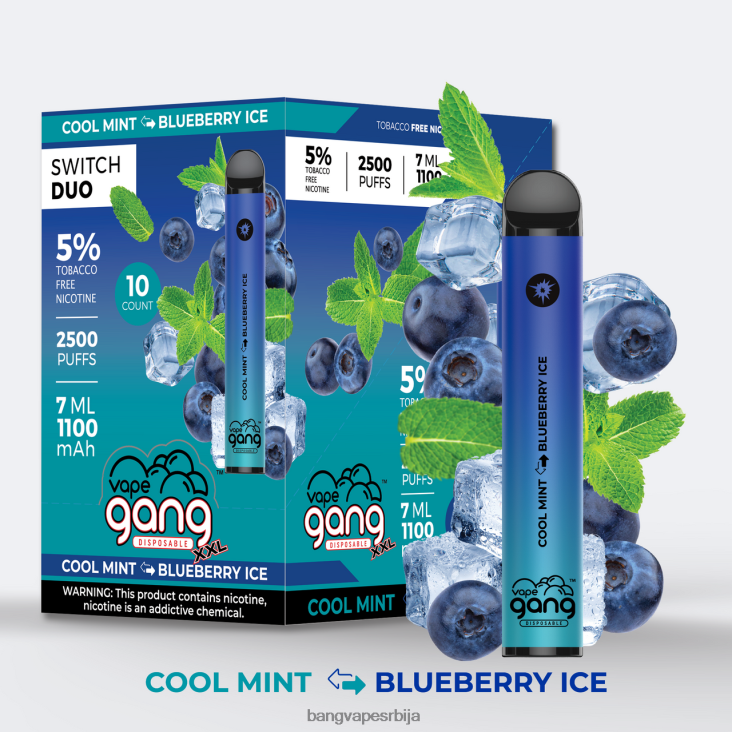 Vape Gang Switch Duo 2 укуса (кутија од 10) 2V40JV48 врло бобица - гумени медвед bang box vape price